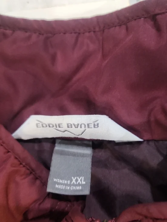 Eddie Bauer Quilted Diamond Puffer Jacket in Burgundy - Picture 3 of 4